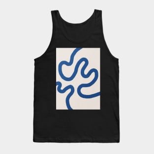 Blue line, Abstract art Tank Top